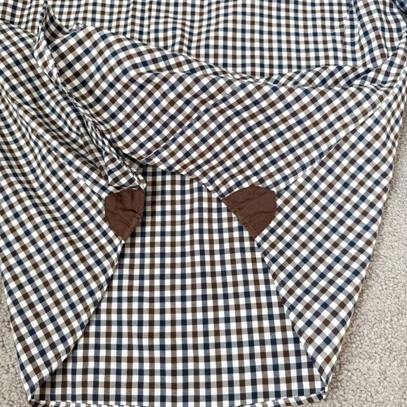 7 Downie St Plaid Brown Checkered Button Shirt - Picture 10 of 15